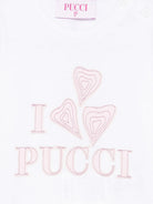 T-shirt per neonata Emilio Pucci Kids bianca con patch logo PZ8000 Z3672 100RS EMILIO PUCCI KIDS 