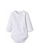 Body per neonati Bonpoint bianco con dettaglio logo ricamato PEZUNKN0101 101 BONPOINT KIDS 