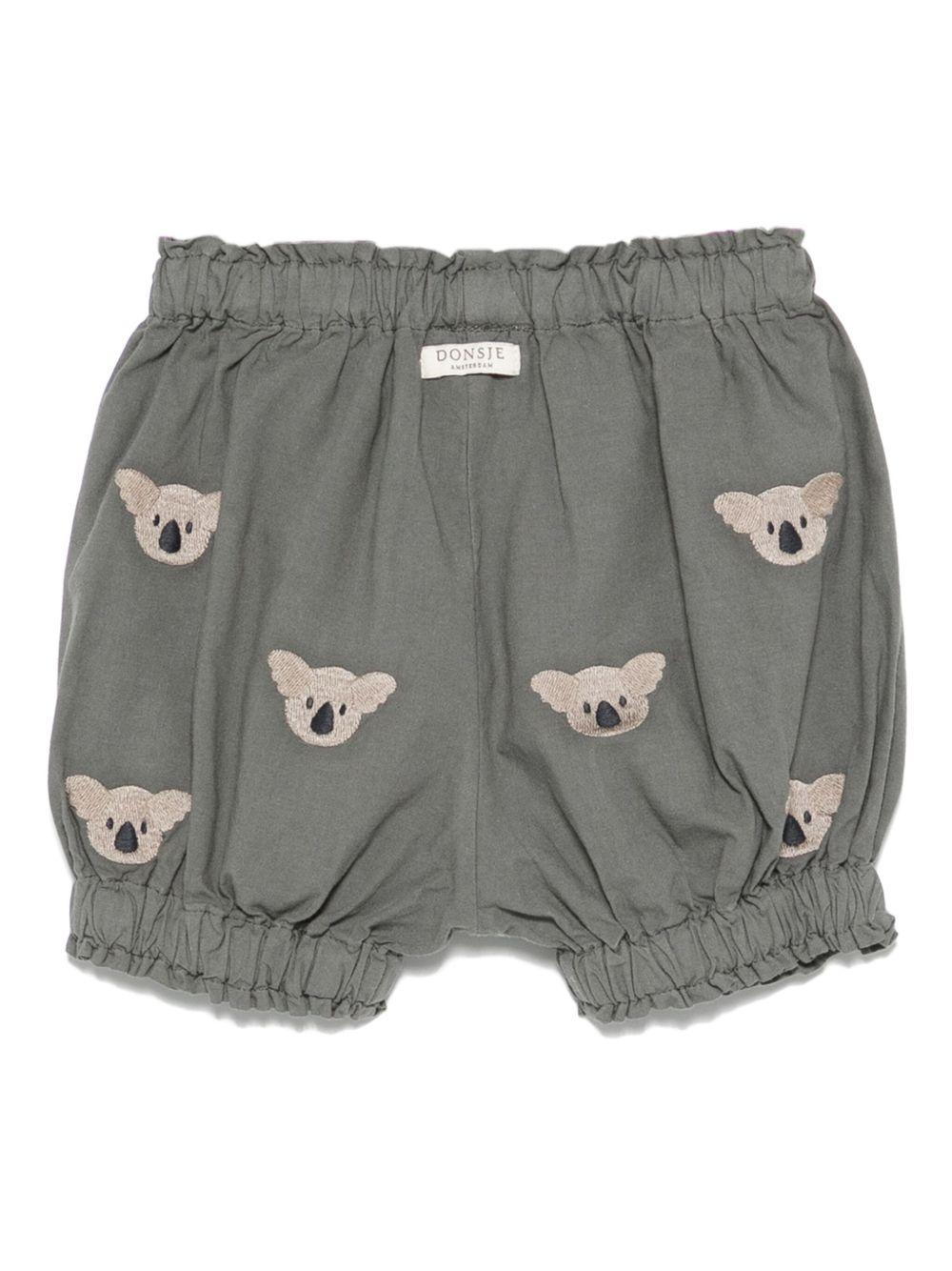 Pantaloncini per neonato Donsje Carson grigio con ricamo all-over 3029804 00062 DONSJE 