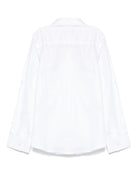Camicia per bambino Trussardi Junior bianca con colletto ricamato TBA25080CA OFF-WHITE TRUSSARDI JUNIOR 