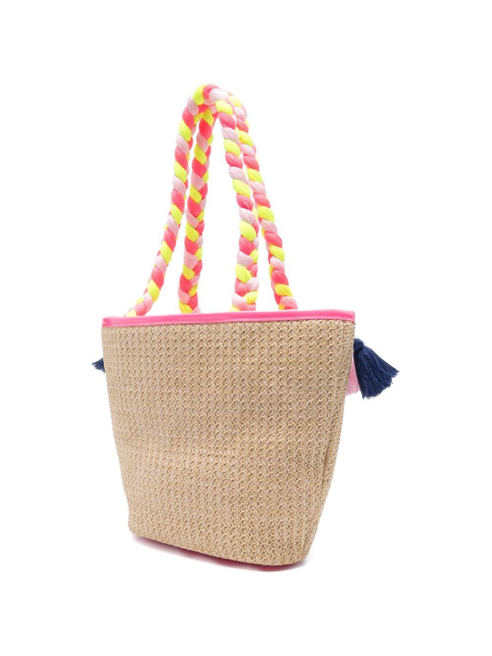 Borsa tote per bambina Billieblush beige intrecciata con nappe U22143 Z41 BILLIEBLUSH KIDS 