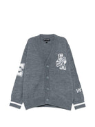 Cardigan per bambino Emporio Armani Kids grigio a maniche lunghe EB001686 AF27314 O8035 EMPORIO ARMANI KIDS 