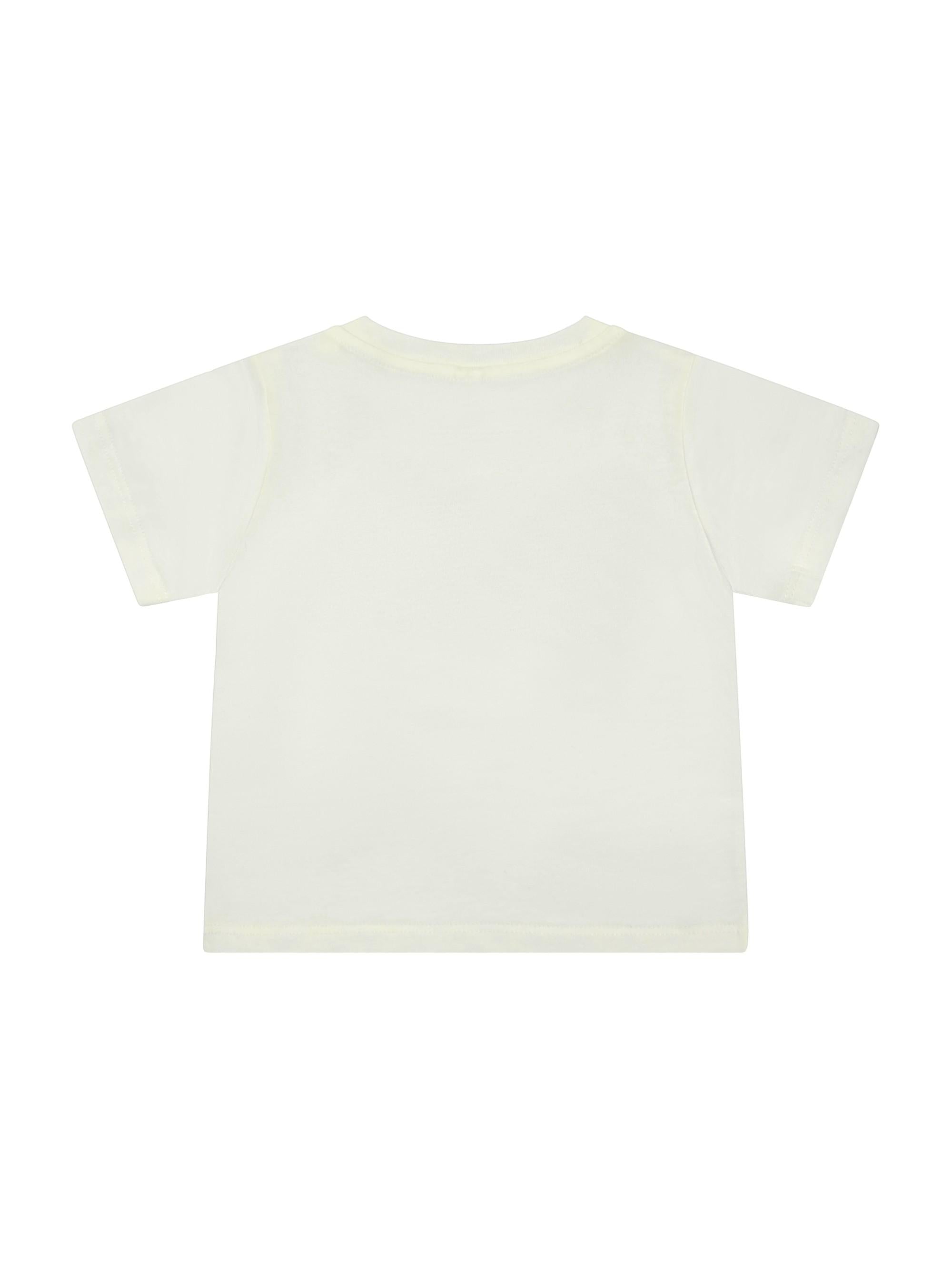 T-shirt per neonata Stella McCartney Kids bianca con stampa grafica sul davanti TY8011 Z0434 101 STELLA McCARTNEY KIDS 