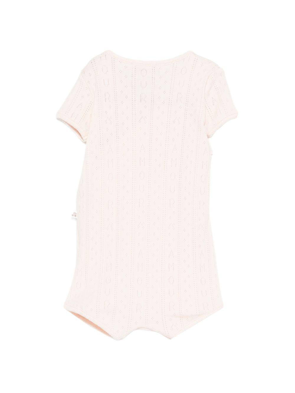 Tutina per neonata Bonpoint rosa con lavorazione a maglia S06NNIK00013 021A BONPOINT KIDS 