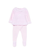 Set maglia con pantaloni per neonata Paz Rodriguez rosa con finitura in pizzo 103-123382 3701 PaZ RODRIGUEZ KIDS 