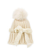 Cappello per bambina Monnalisa Kids beige con dettaglio fiocco 17H005 8064 029F MONNALISA KIDS 