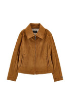 Giubbino per bambina Monnalisa Kids marrone con colletto alla francese 41H102 8404 0005 MONNALISA KIDS 
