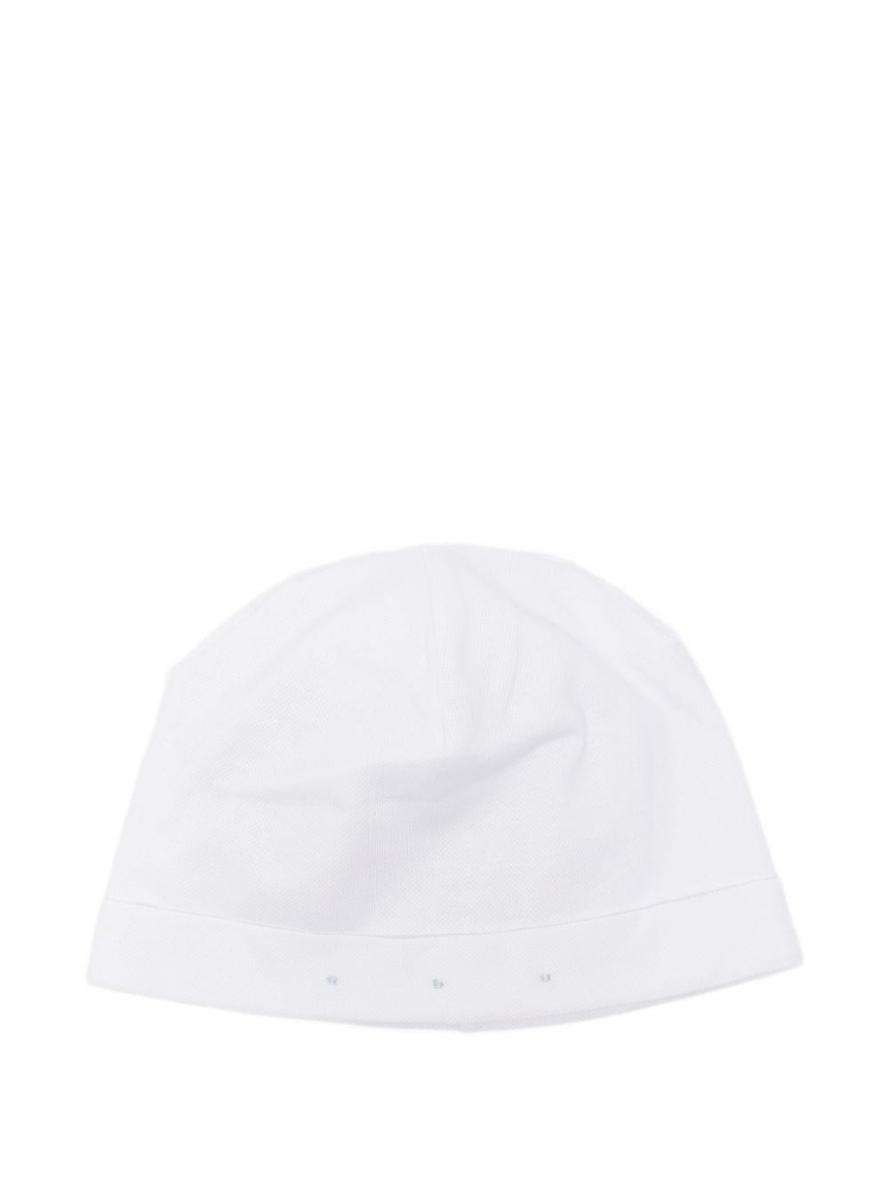 Berretto per neonato La Stupenderia bianco con ricami sulla tesa 2TBCP53 N01AZZ LA STUPENDERIA 