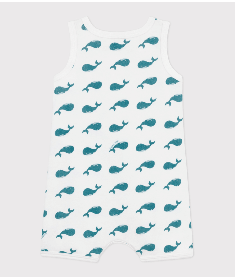 Tutina per neonati Petit Bateau bianco con stampa grafica all-over A0CZB 03 PETIT BATEAU 