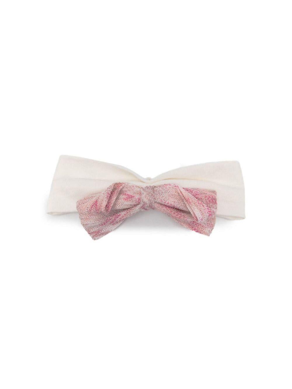 Cerchietto per neonata Missoni Kids bianco avorio con fiocco MY0054 L0392 504AV MISSONI KIDS 