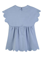 Abito per neonata Chloé Kids azzurro con orlo a smerlo C21232 821 CHLOE' KIDS 