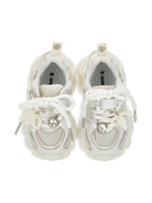 Sneakers per bambina Monnalisa bianche con applicazioni floreali 8CG004 7703 0001 MONNALISA KIDS 