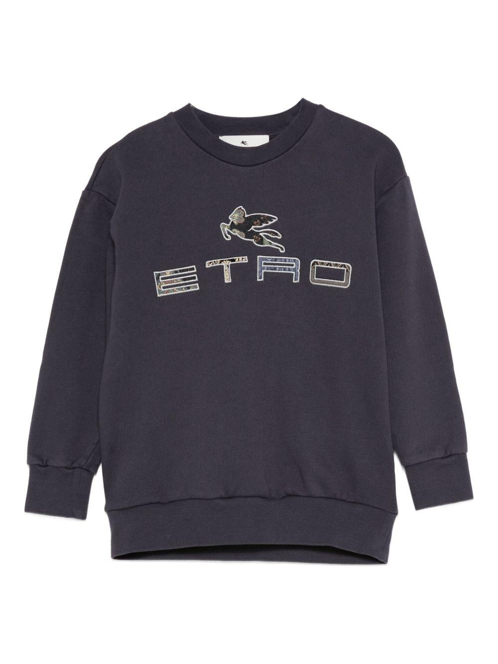 Felpa per bambino ETRO KIDS blu con motivo Pegaso GX4P20 Z3333 667 ETRO KIDS 