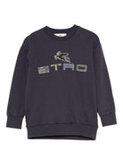 Felpa per bambino ETRO KIDS blu con motivo Pegaso GX4P20 Z3333 667 ETRO KIDS 