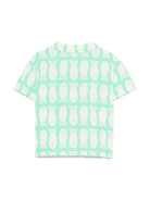 Camicia per bambino Bobo Choses Lucky Fish verde con stampa grafica B125AC025 331 BOBO CHOSES KIDS 