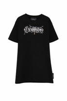 Abito per bambina John Richmond Junior nero modello t-shirt RGP26196VE BLACK JOHN RICHMOND KIDS 