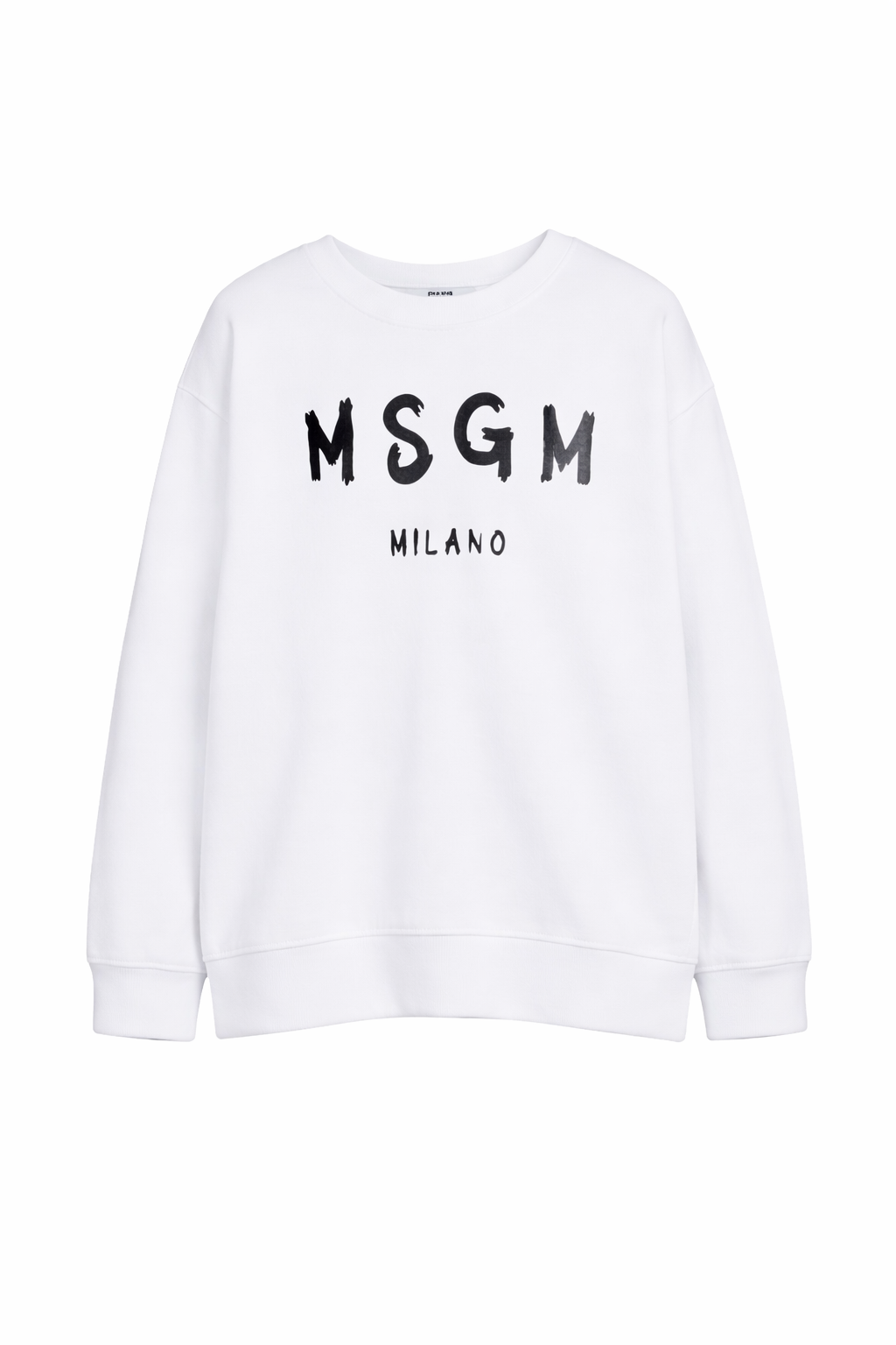 Felpa per bambino MSGM Kids bianca con stampa logo S6MSJUSW007 001 MSGM KIDS 