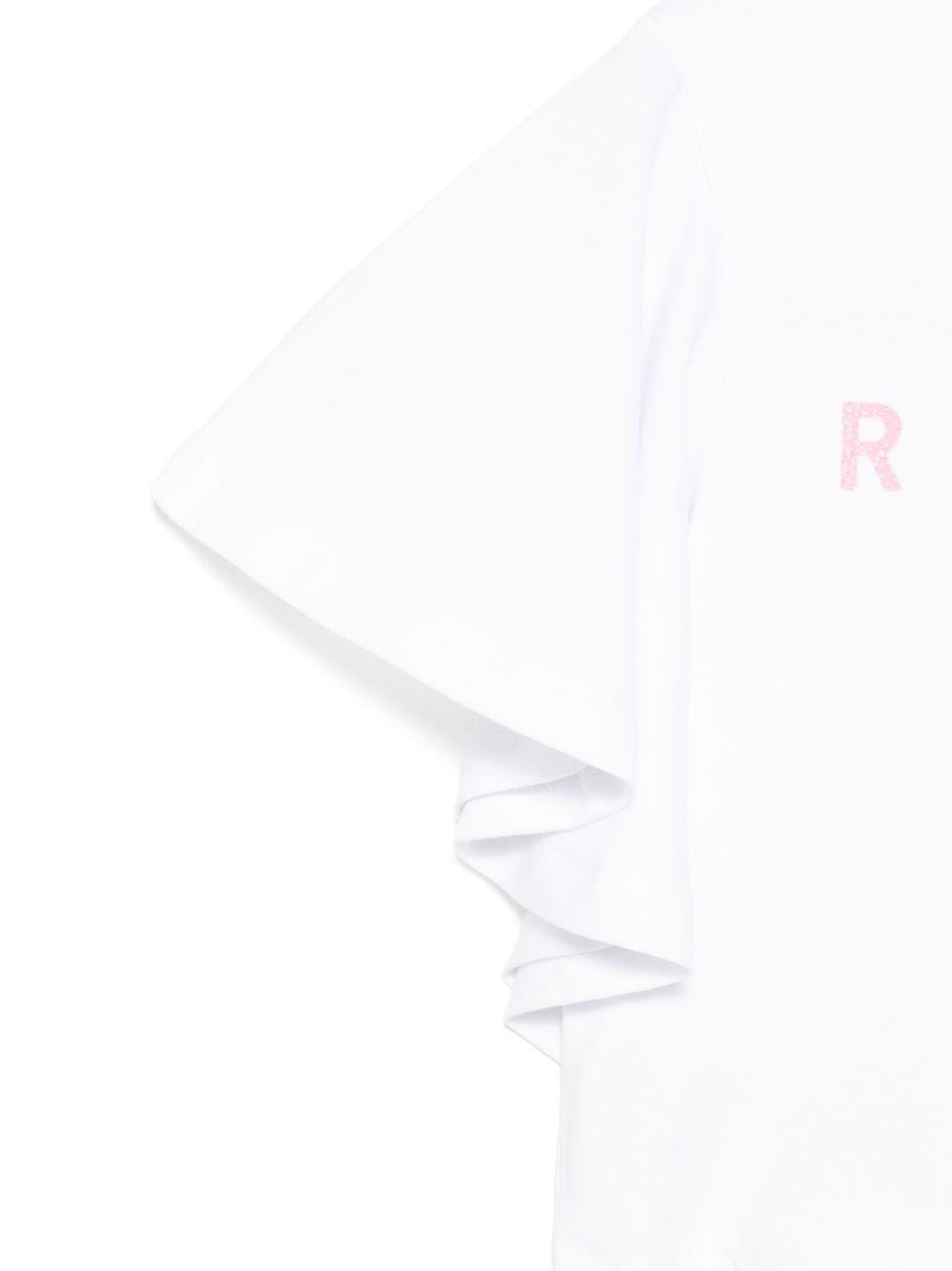 T-shirt per bambina John Richmond Junior bianca con ruches RGP26008TO WHITE JOHN RICHMOND KIDS 