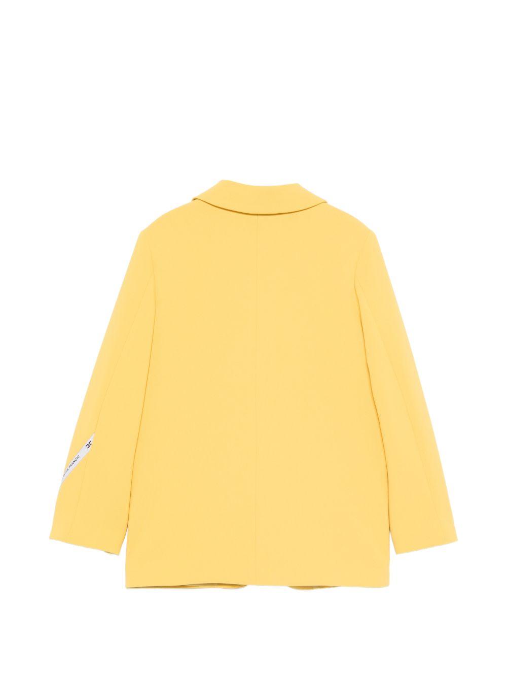 Blazer per bambina Elisabetta Franchi La Mia Bambina giallo con dettaglio logo EFGC0740GA022 2100 ElISABETTA FRANCHI KIDS 