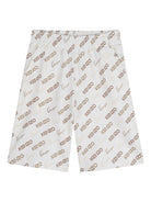 Shorts per bambino Kenzo Kids bianco con logo all-over K61683 117 KENZO KIDS 