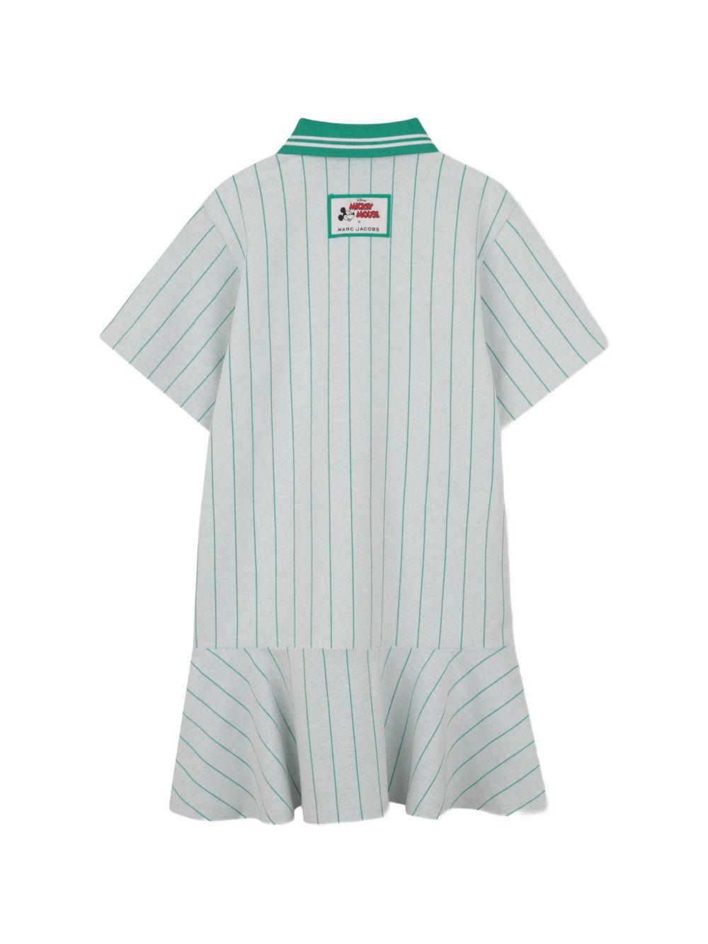 Abito per bambina The Marc Jacobs Kids x Disney verde a righe con ruches W60716 126 THE MARC JACOBS KIDS 