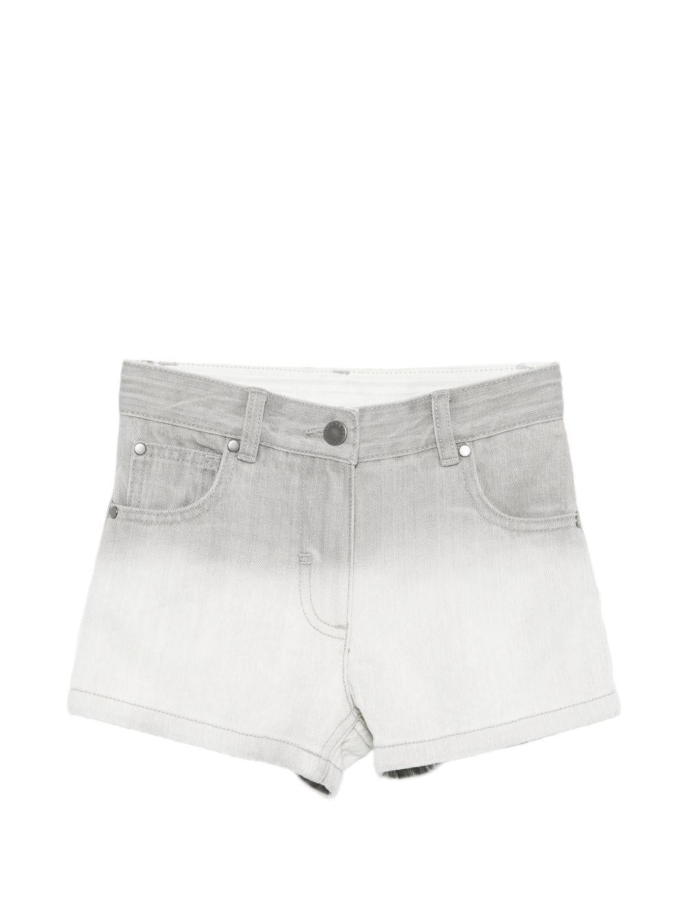 Shorts per bambina Stella McCartney Kids grigi con effetto sfumato TY6C99 Z3543 909 STELLA McCARTNEY KIDS 