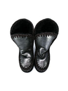 Stivali con cuciture a contrasto per bambina Mou Kids nero con punta tonda FW101000C MGBLK MOU KIDS 