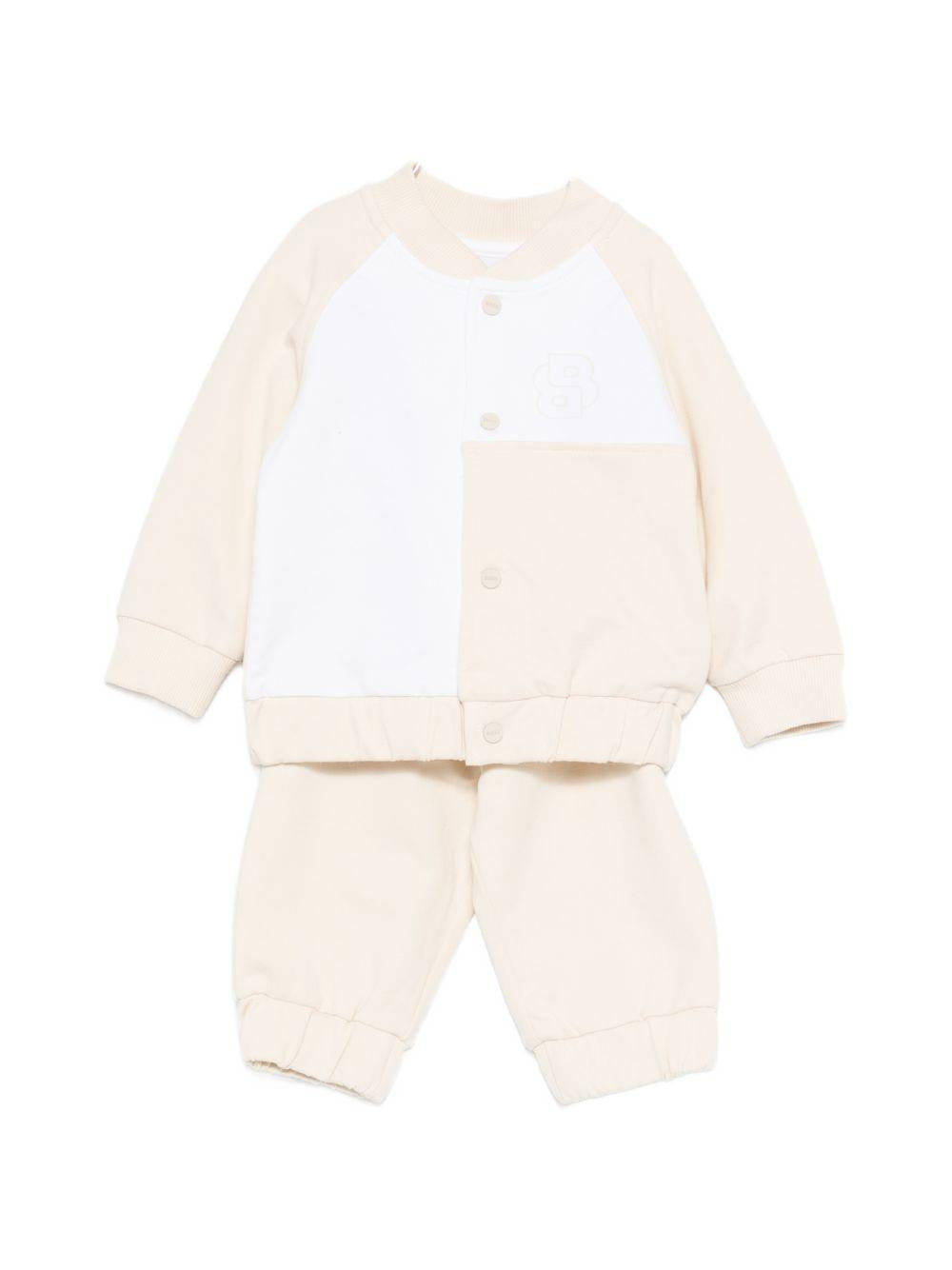 Tuta sportiva per neonato BOSS Kids beige con inserti J53049 21K BOSS KIDS 