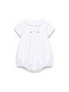 Tutina per neonati Mariella Ferrari bianca a maniche corte con colletto PLP14BIS 305 MARIELLA FERRARI KIDS 