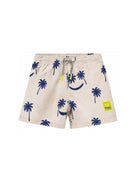 Costume da bagno per bambino Molo Niko beige con stampa palme 8S26P403 9519 MOLO KIDS 