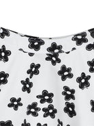 Gonna per bambina The Marc Jacobs Kids bianca con stampa a fiori neri W60727 126 THE MARC JACOBS KIDS 