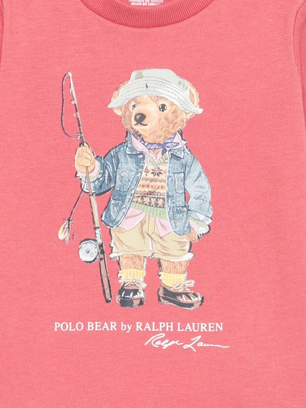 T-shirt per neonati Polo Ralph Lauren Kids rosa con motivo Polo Bear 320B18890 001 Ralph Lauren kids 