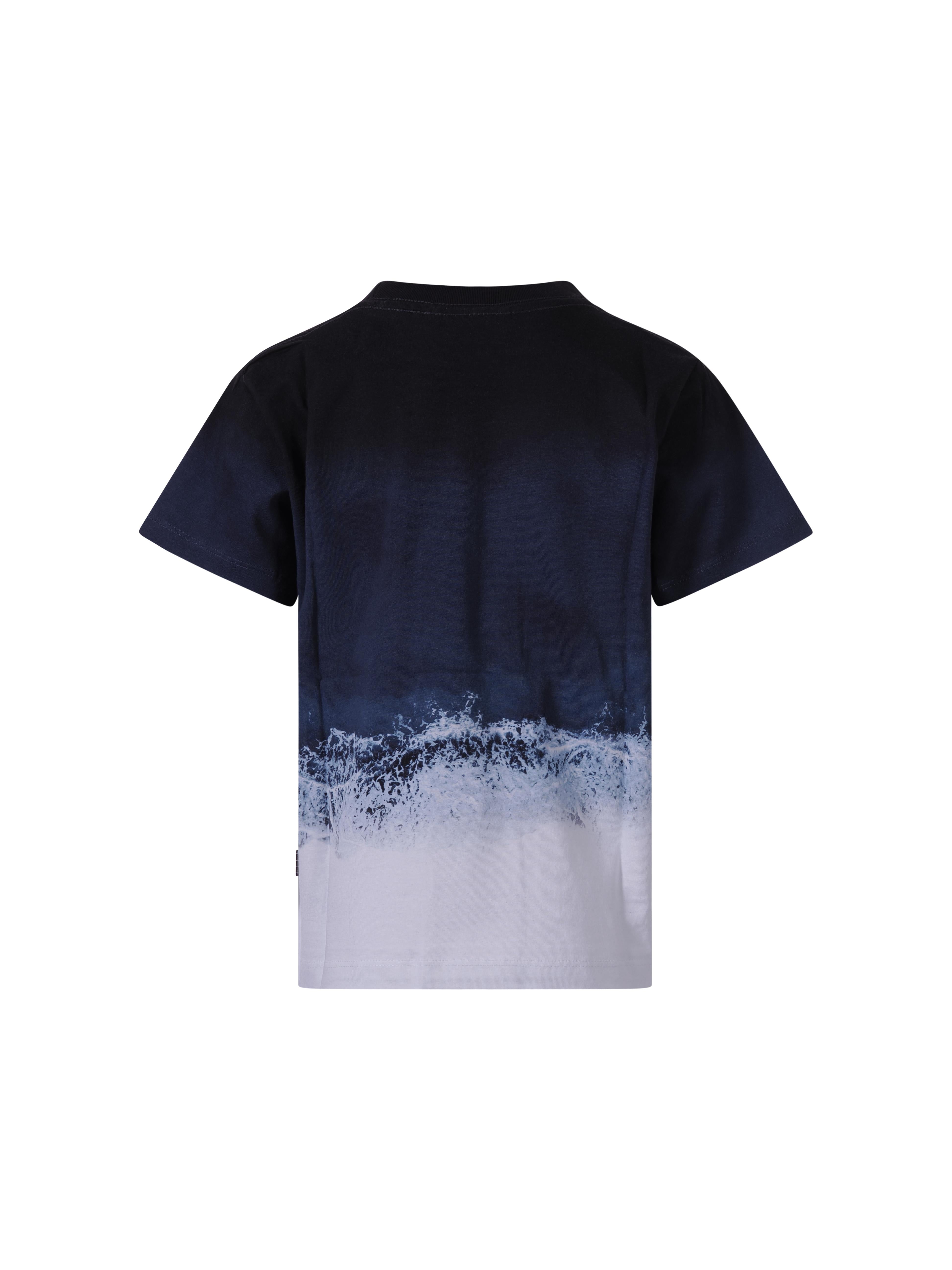 T-shirt per bambino Molo multicolore con stampa a onde 1S26A202 5198 MOLO KIDS 