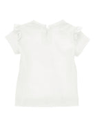T-shirt per neonata Monnalisa bianca con stampa cuore sul davanti 39G609 7002 0001 MONNALISA KIDS 