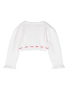 Cardigan crop per neonata La Stupenderia bianco con fiocco WCSP64 PIN LA STUPENDERIA 