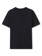 T-shirt con stampa per bambino BOSS Kidswear nero con scollo rotondo J52049 09B BOSS KIDS 