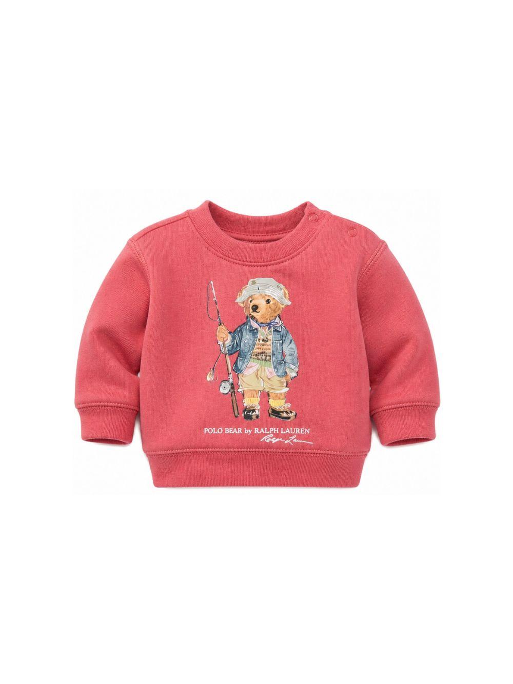 Felpa per neonati Polo Ralph Lauren Kids rosa con motivo Polo Bear 320B18891 001 Ralph Lauren kids 