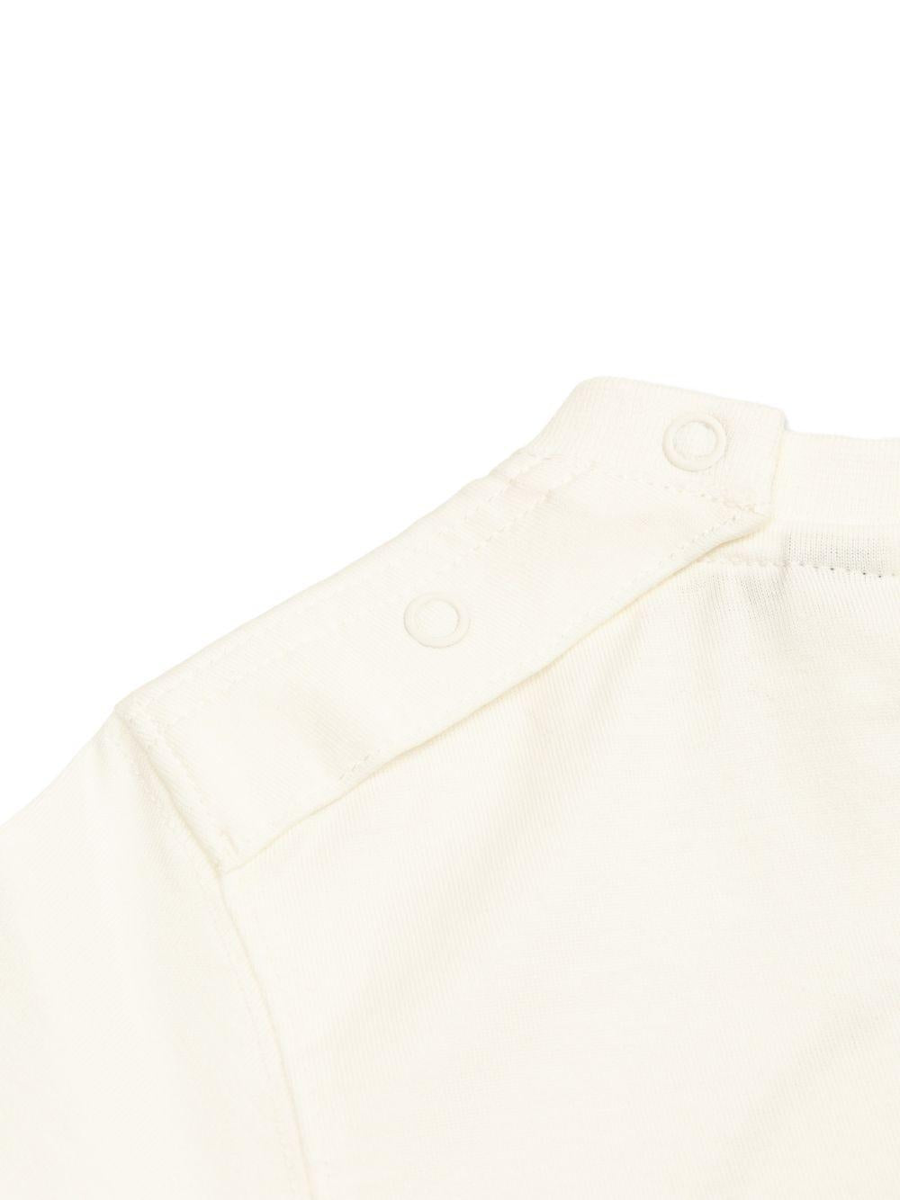 T-shirt per neonati Burberry Kids bianca con motivo Equestrian Knight 8129772 A2014 BURBERRY KIDS 
