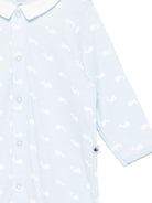 Tutina per neonato Petit Bateau azzurra con stampa balene A0F2H 01 PETIT BATEAU KIDS 