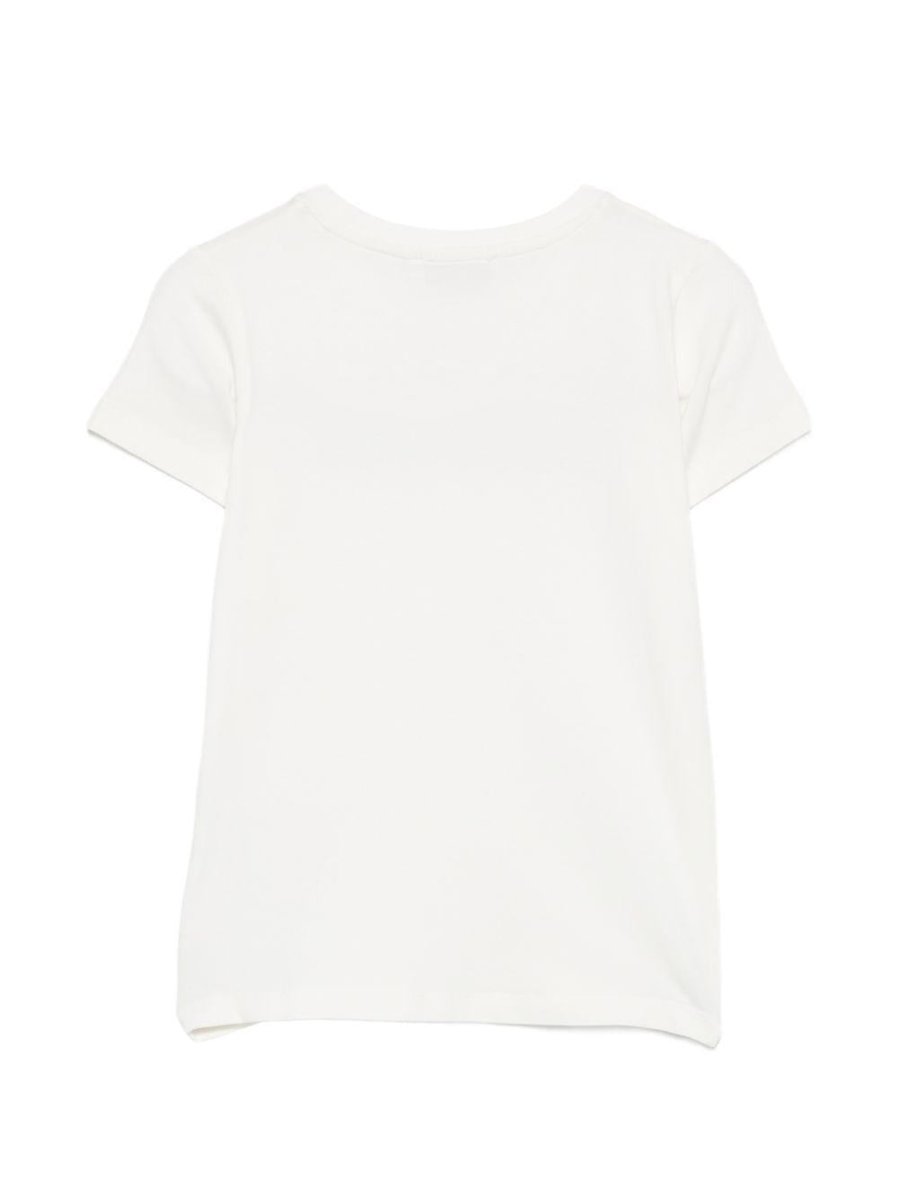 T-shirt per bambino Roberto Cavalli Kids bianca con logo sul davanti CBP26131TS WHITE ROBERTO CAVALLI KIDS 