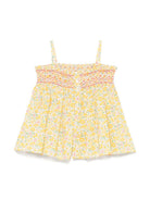 Top Apolline per bambina Bonpoint bianco con spalline sottili S05GBLW00021 534B BONPOINT KIDS 