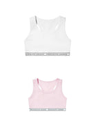 Set di 2 bralette per bambina Polo Ralph Lauren Kids bianco e rosa con banda logo 4P5038 001 Ralph Lauren kids 