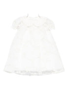 Abito per neonata La Stupenderia bianco con colletto alla Peter Pan 1CCAB20 X28 LA STUPENDERIA 