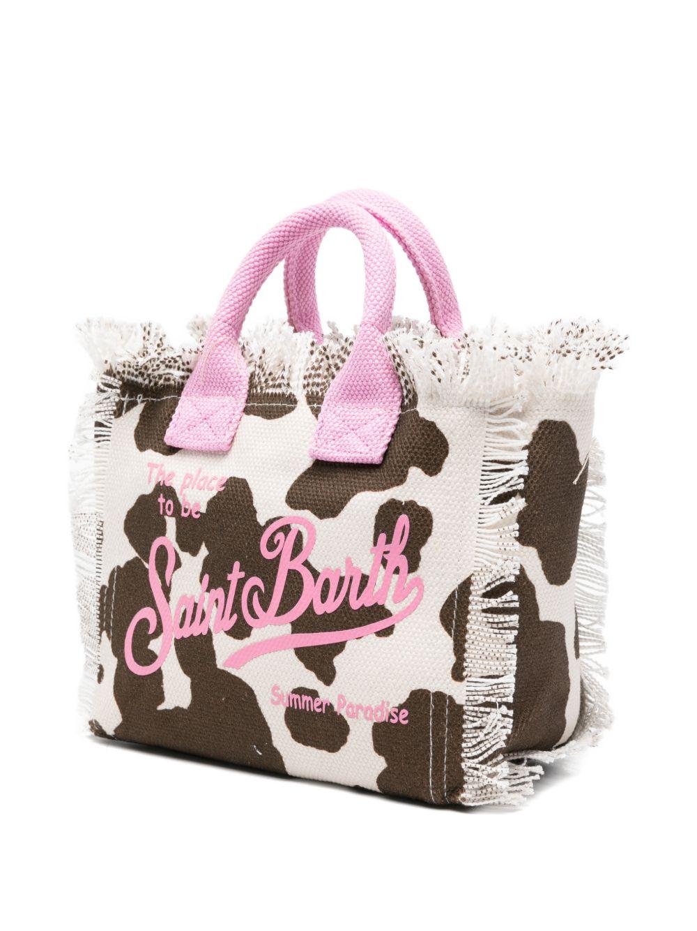 Borsa Vanity Mini MC2 Saint Barth animalier con manici rosa VAMI001 00327L MC2 ST. BARTH KIDS 