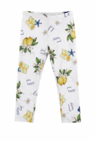 Leggings per bambina Monnalisa bianco con stampa limoni 19G421NP 7752 0099 MONNALISA KIDS 