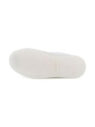 Sneakers in pelle per bambino Karl Lagerfeld Kids bianche con lacci e dettaglio con logo Z30990 10P KARL LAGERFELD KIDS 