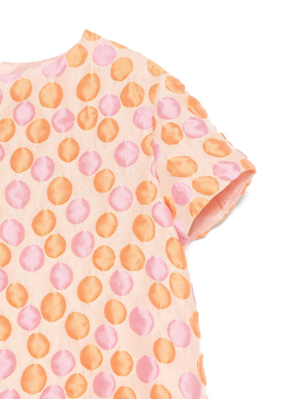 Abito per bambina Il Gufo arancione con stampa all-over P25VM795S5001 274 IL GUFO 