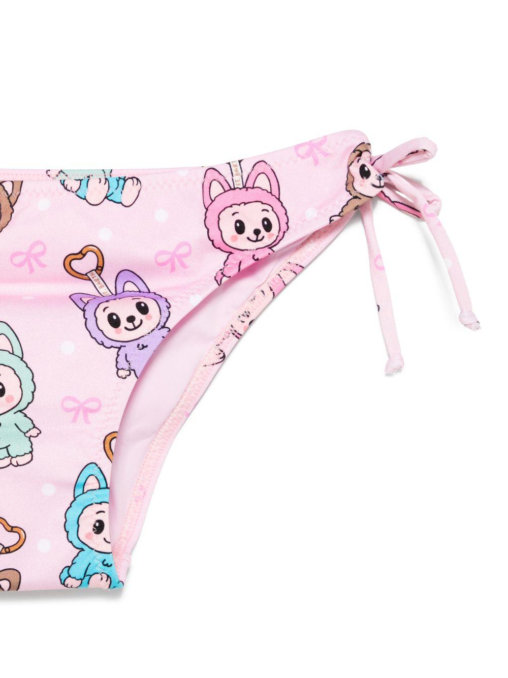 Bikini per bambina MC2 Saint Barth Kids Mary rosa con stampa fumetto MARY001 00756L MC2 ST. BARTH KIDS 
