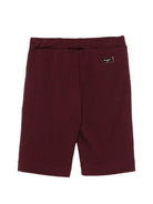Shorts per bambino Balmain Kids rossi con vita elasticizzata BZ6A99 J0371 530OR BALMAIN KIDS 