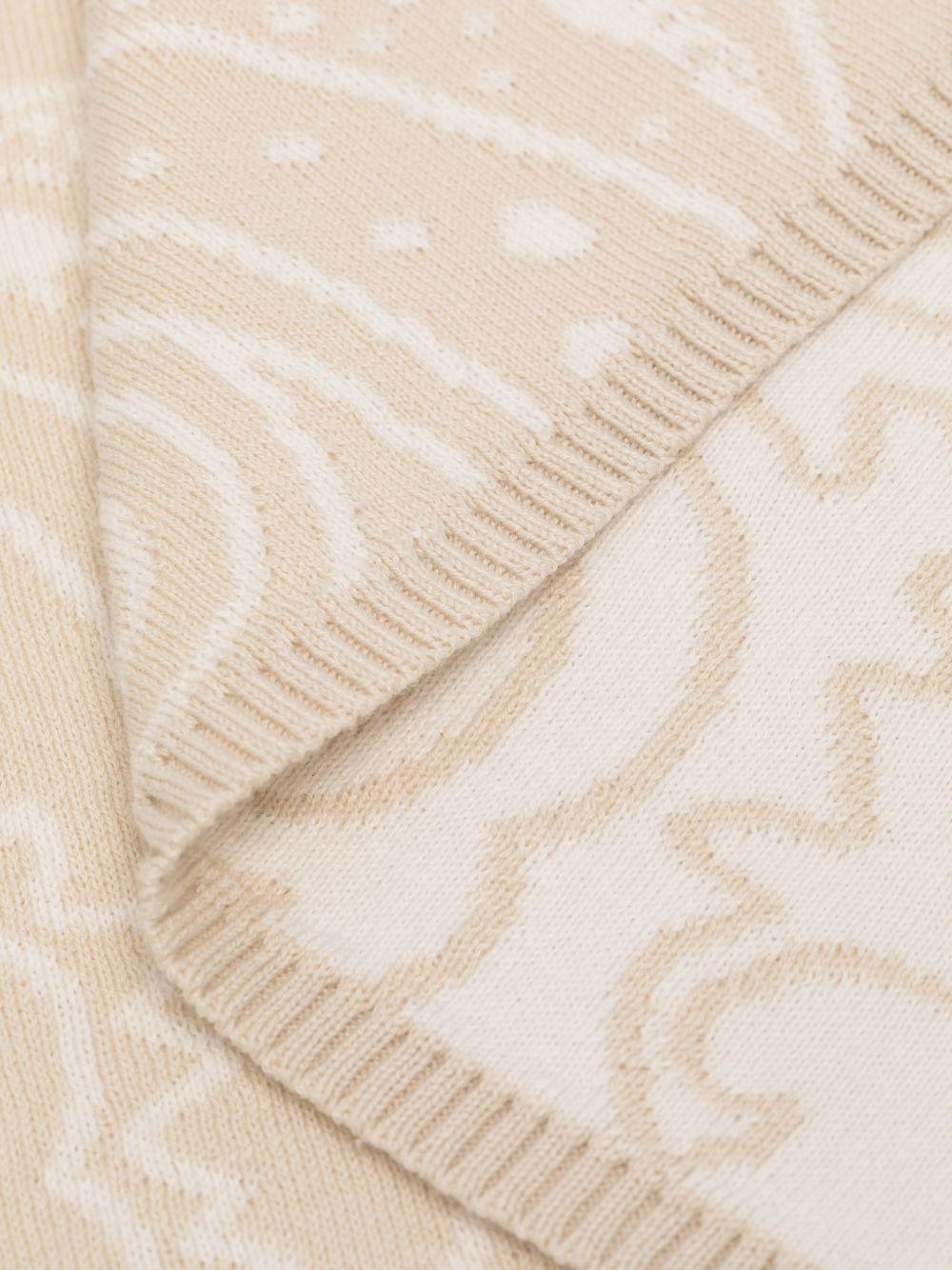Coperta per neonati Etro Kids beige con motivo paisley GZ0510 Z1376 185 ETRO KIDS 